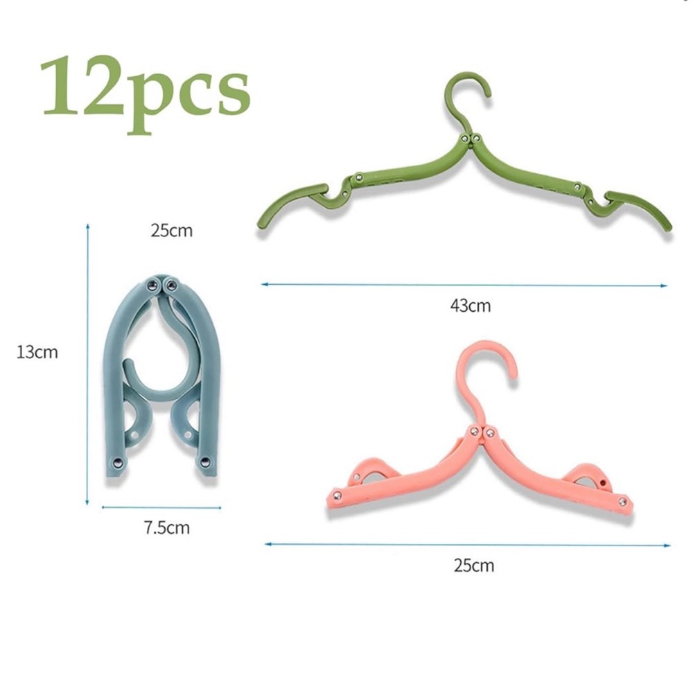 Portable Folding Hanger Set Durable Clothes Hangers Travel Luggage Storage Hooks